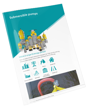 Brochure met submersible pumps voor industriële en watertoepassingen